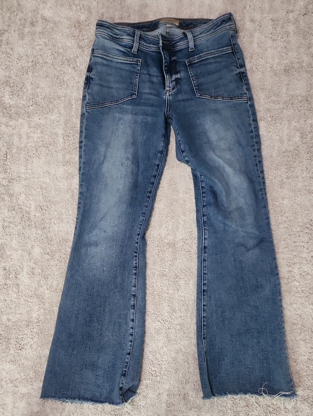 KUT Blue Women's Denim Jeans with Front Patch Pockets